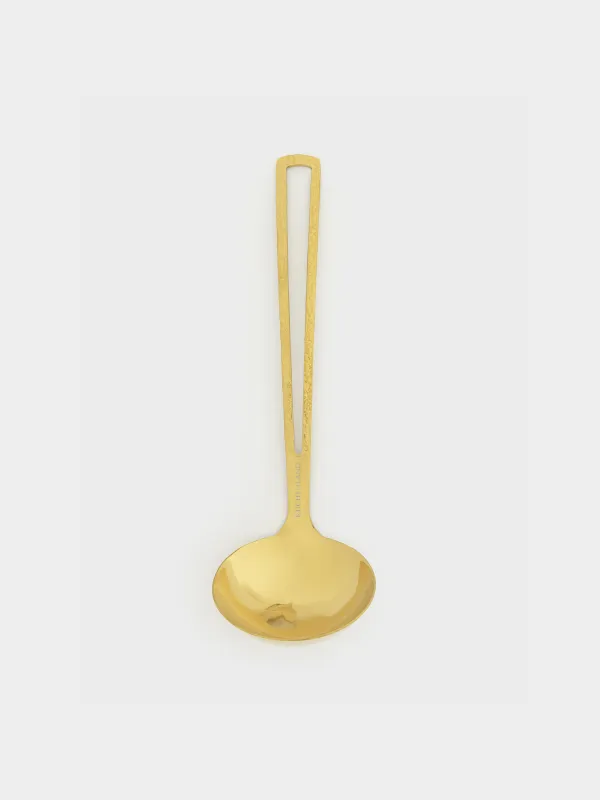 Ladle, 22 cm, steel, golden, Viron gold