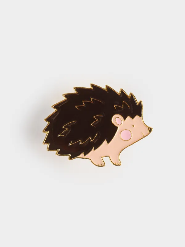 Pencil sharpener, 5x4 cm, metal, brown, Hedgehog, Forest animals, image-0