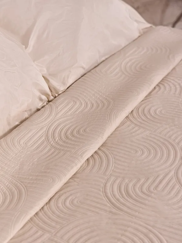 Bedspread, 220x240 cm, quilted, velvet/microfiber, sand, Arch, Arch, image-2