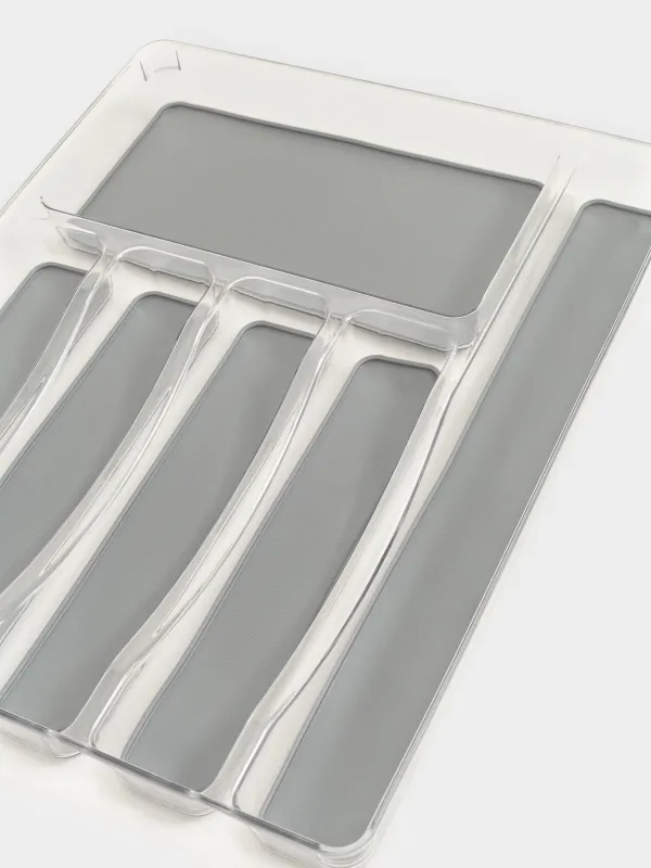 Cutlery tray, 40x32 cm, 6 compartments, removable linings, plastic / rubber, Non-slip new, image-4
