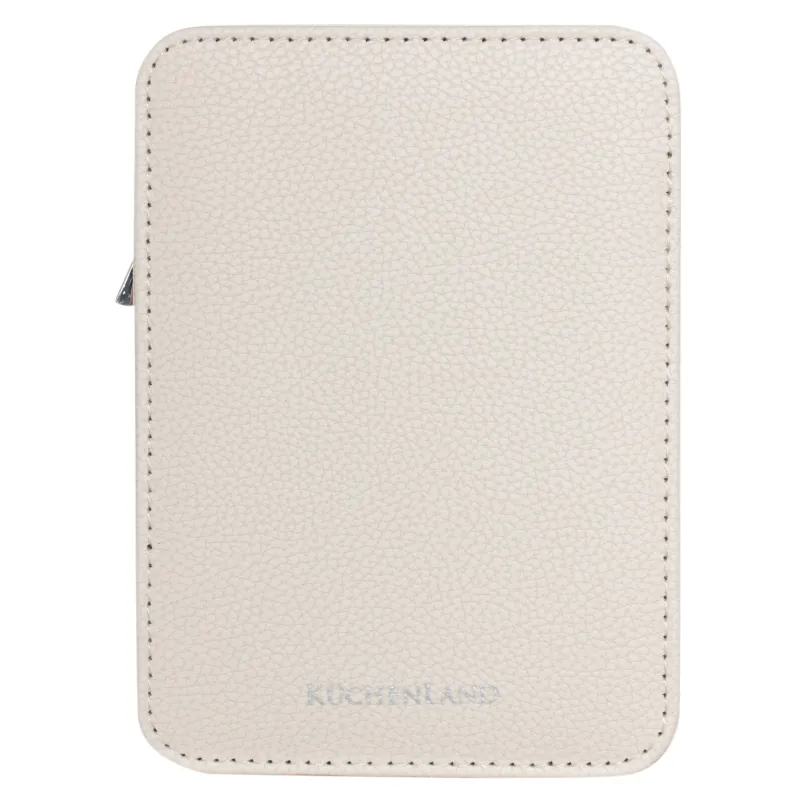 Manicure set, 7 items, in a case, steel / glass/PU leather, beige, Manicure, image-9