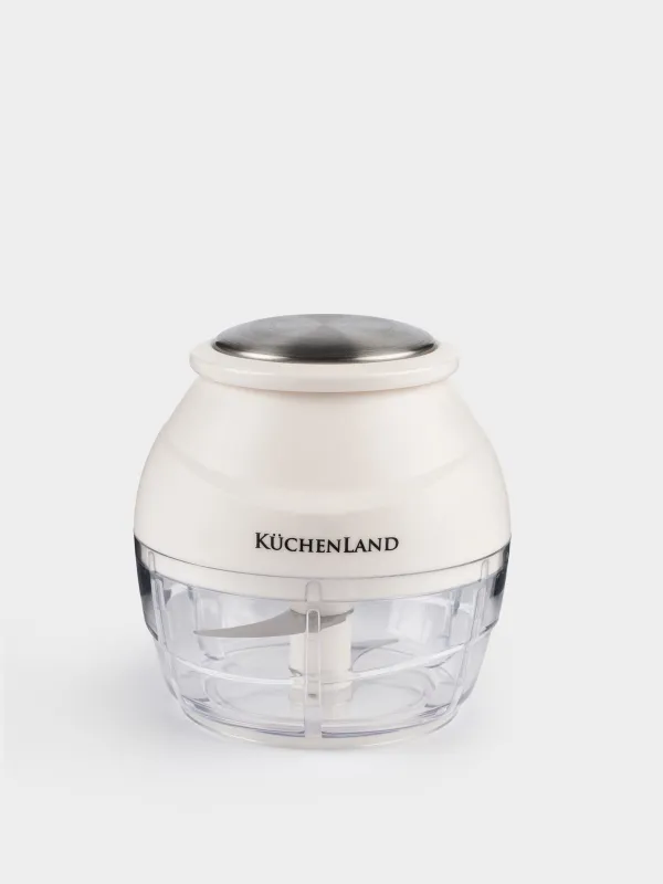 Chopper-blender, 9 cm, mechanical, plastic/steel, Milk, Soft kitchen