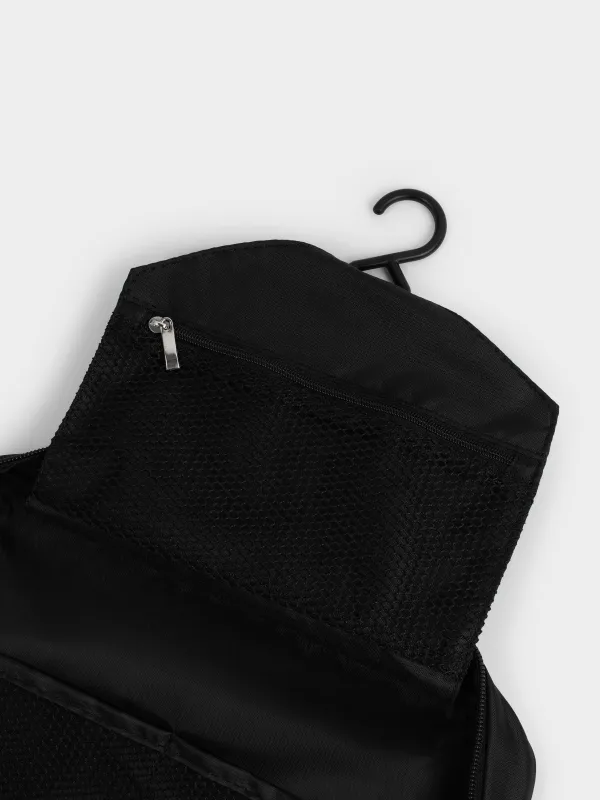 Travel cosmetic bag, 27x18 cm, polyester, black, Easy Travel, image-3