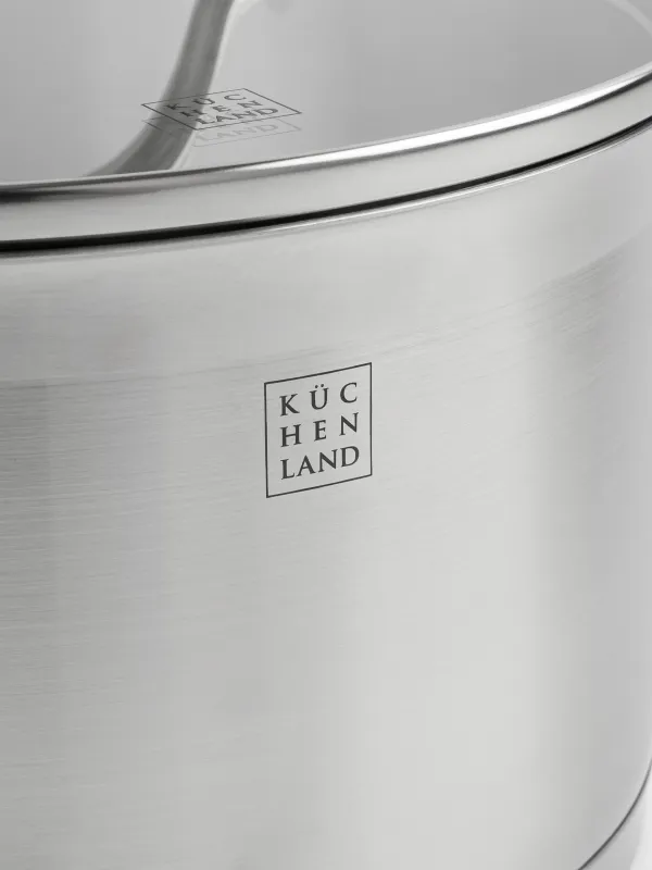 Pot, 20 cm, 3.5 l, with lid, Silver Stone, image-3