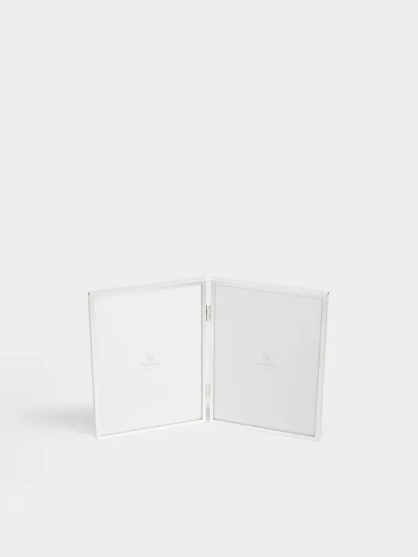 Photo frame, 13x18 cm, 2 photos, metal / glass, silver, Fantastic, image-1