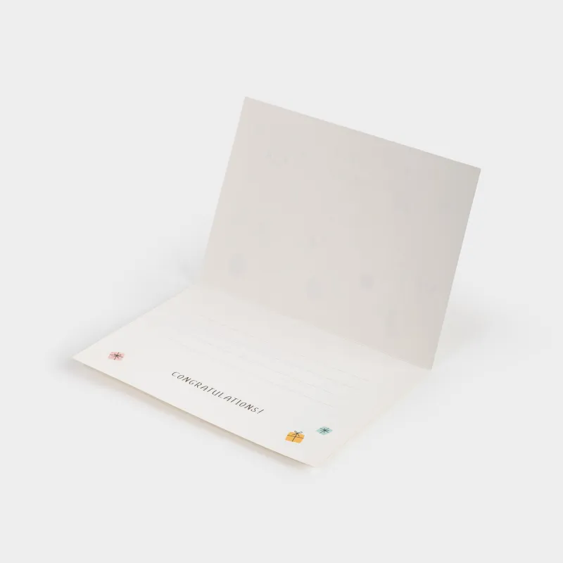 Gift envelope, 12x17 cm, paper, white, Dogs with balloons, Birthday, image-3