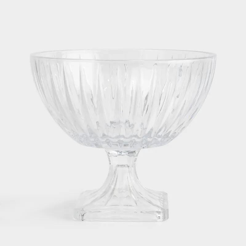 Fruit vase, 25x22 cm, on a leg, glass R, Glare