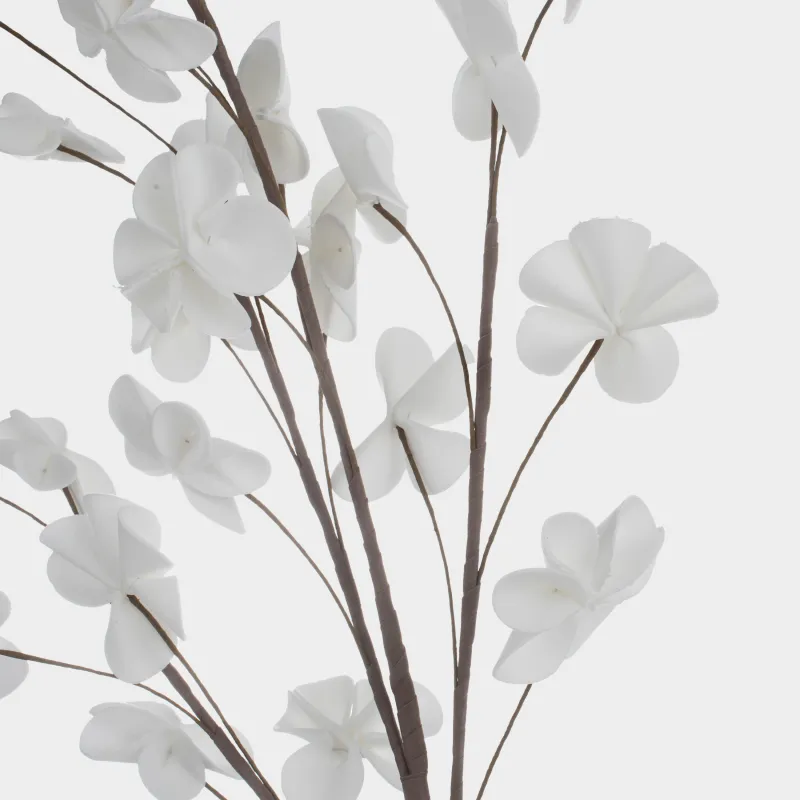 Decorative branch, 1,1 m, plastic / foam, White phalaenopsis Aphrodite, Flower garden, image-4