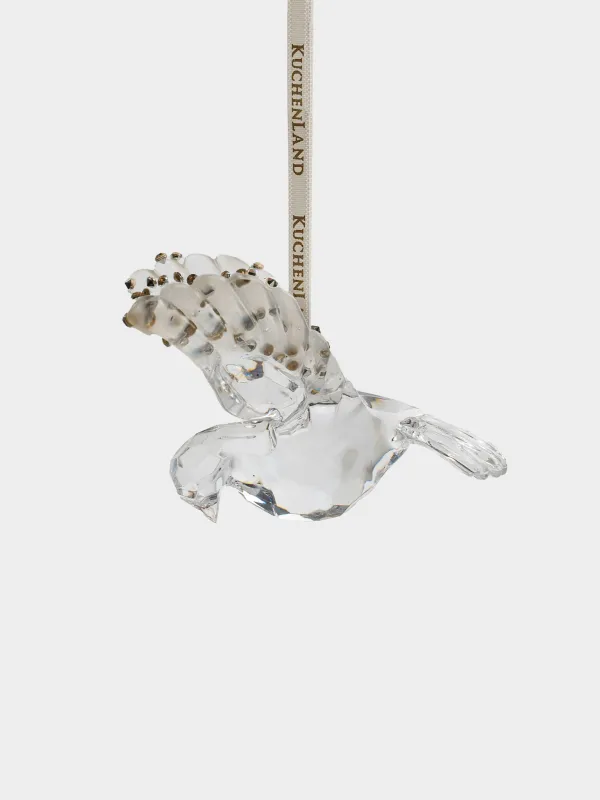 Christmas tree toy, 9 cm, acrylic, Bird, Figure crystal, image-0
