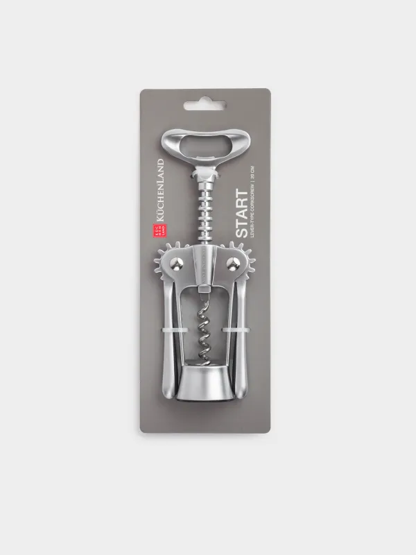 Lever corkscrew, 19 cm, metal / plastic, Start, image-7