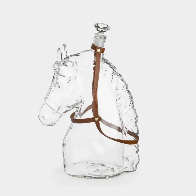 Decanter, 550 ml, glass / polyurethane, Horse, Horse