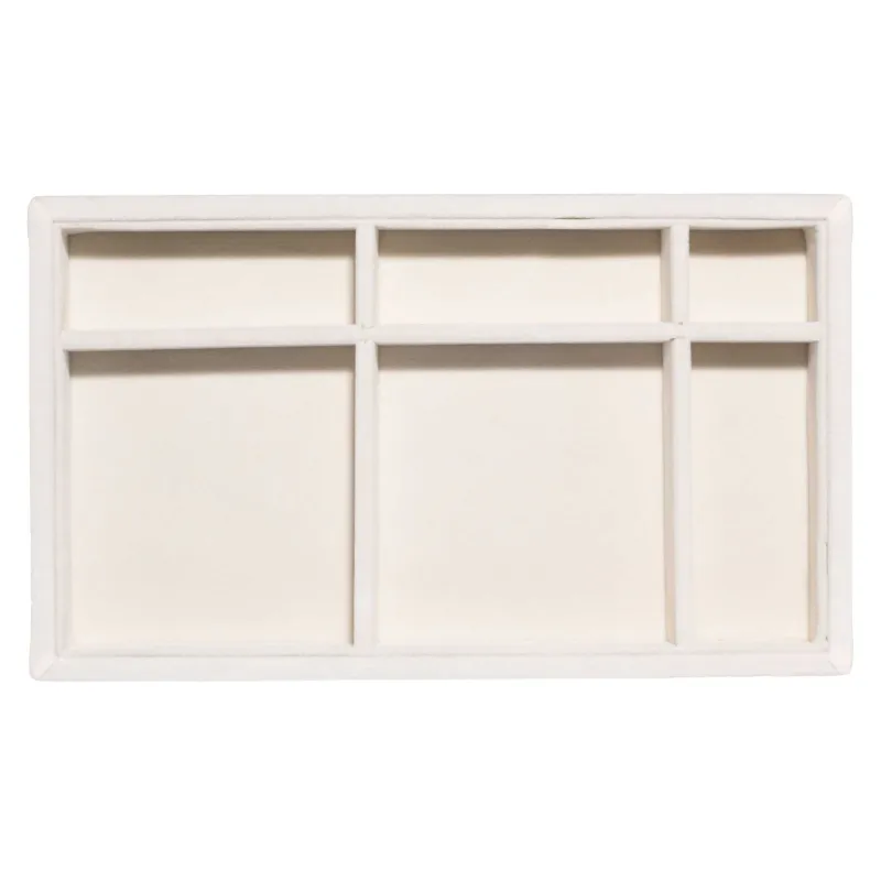 Jewelry storage organizer, 21x12 cm, MDF / velvet, beige, Ethics, image-1