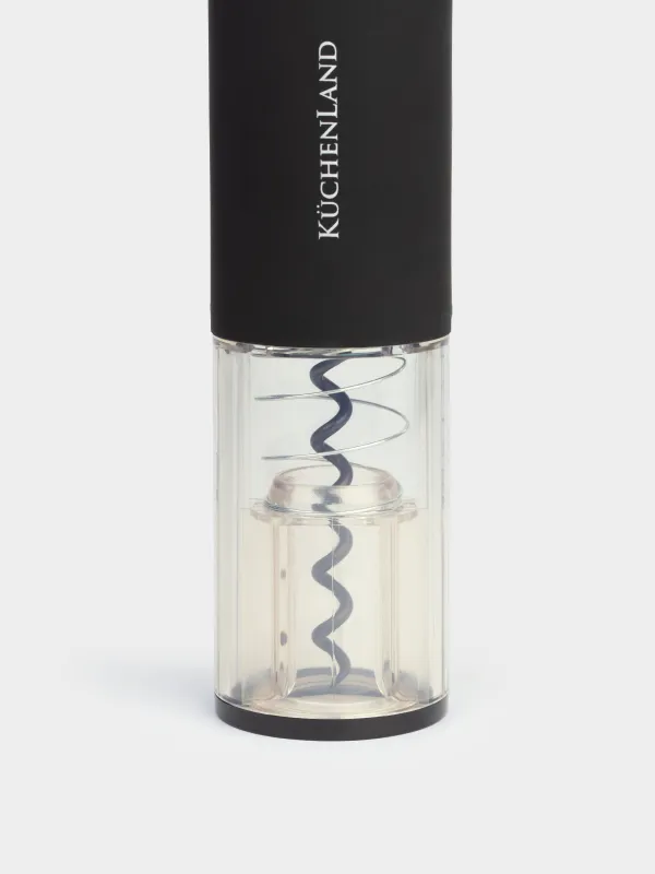 Electrical bottle opener, 25 cm, with foil cutter, Plastic, black, Bar, image-3