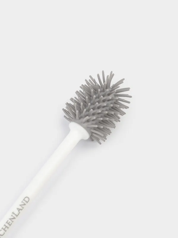 Bottle brush, 30 cm, rubber / plastic, gray-white, Mini, Clean, image-2