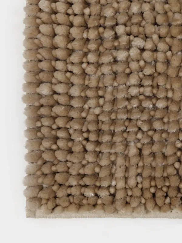 Mat, 50x80 cm, anti-slip, polyester, beige, Fluff, image-1