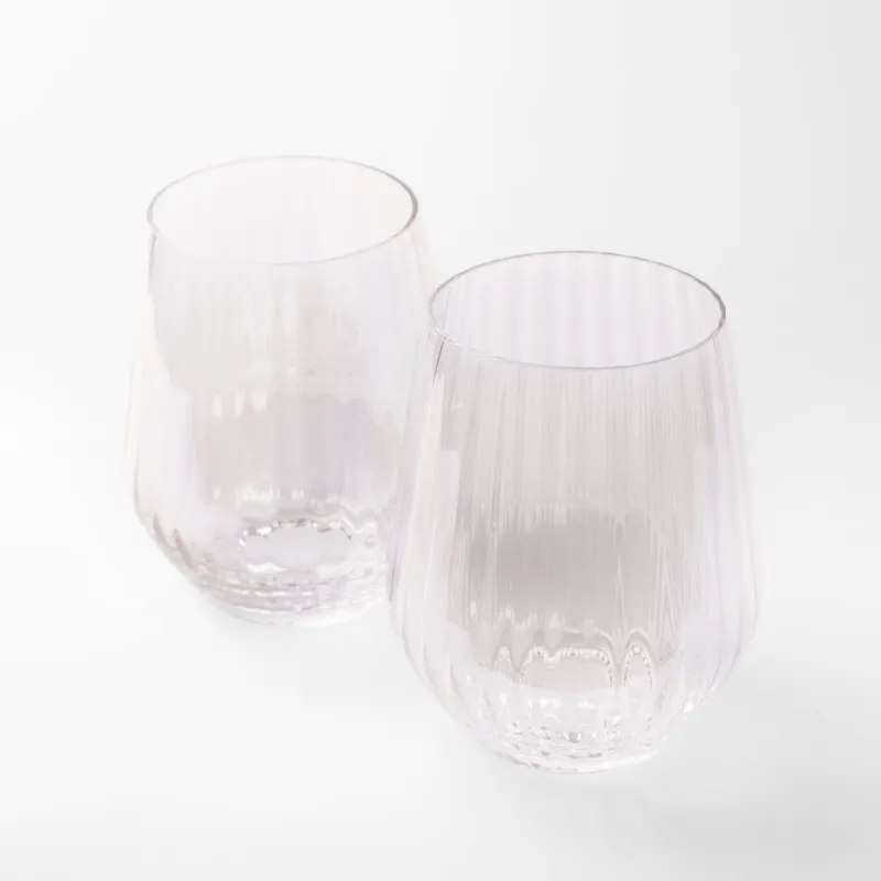 Glass, 11 cm, 450 ml, 2 pcs, glass, mother of pearl, Lombardy R polar, image-1