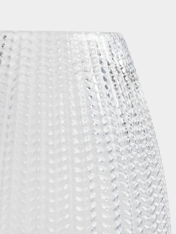 Flower vase, 26 cm, glass, gray-blue, Fantasy, image-3