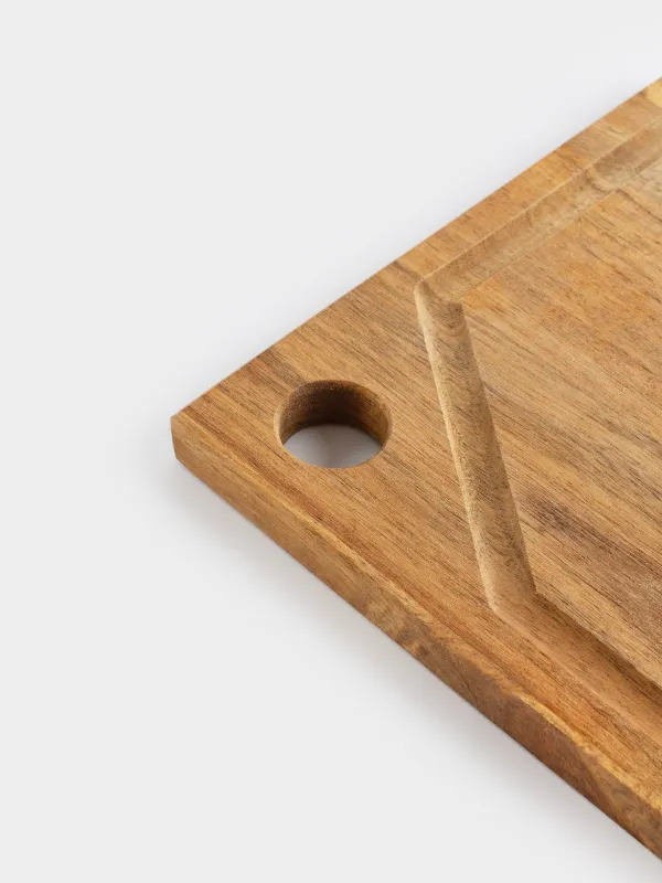 Cutting board, 33x25 cm, rectangular, wood, Noble tree, image-3