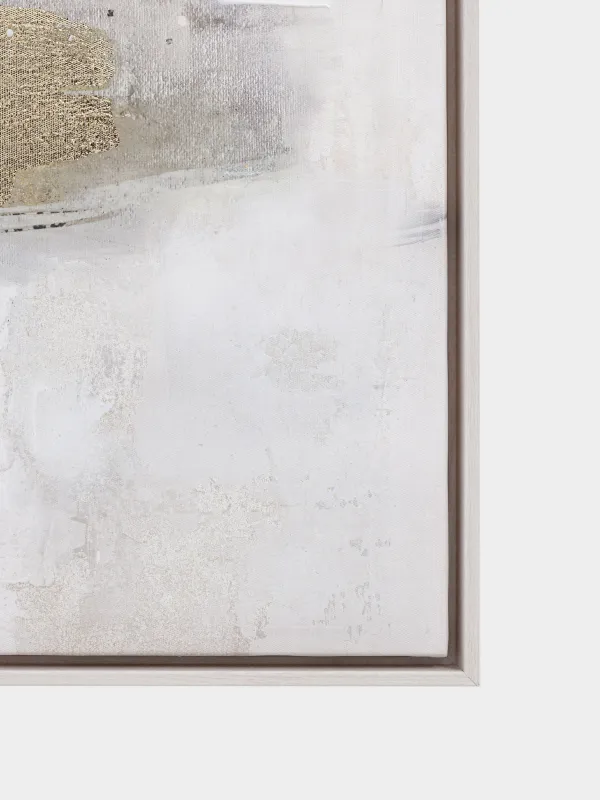 Framed painting, 62x92 cm, canvas, grey-black, Strokes, Abstract, image-5