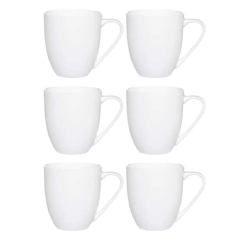 Mug, 450 ml, 6 pcs, porcelain F, white, Ideal white, image-0
