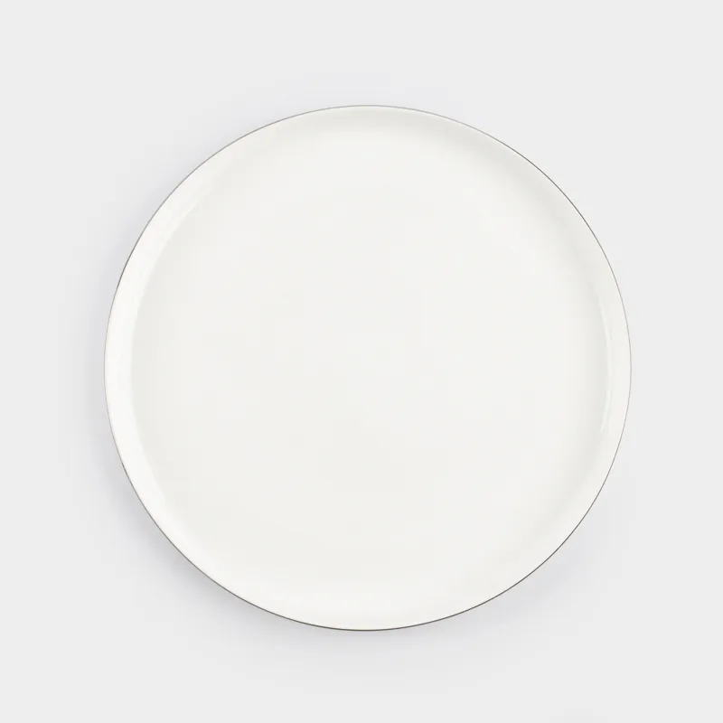 Dining plate, 26 cm, porcelain F, white, Ideal silver