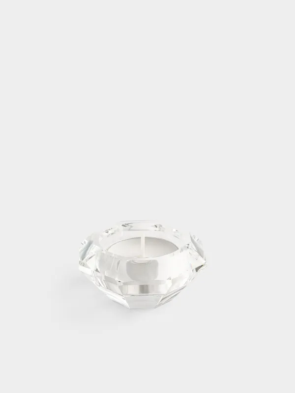 Candlestick, 7x3 cm, for tea candle, crystal glass, Diamond, Diamond, image-3