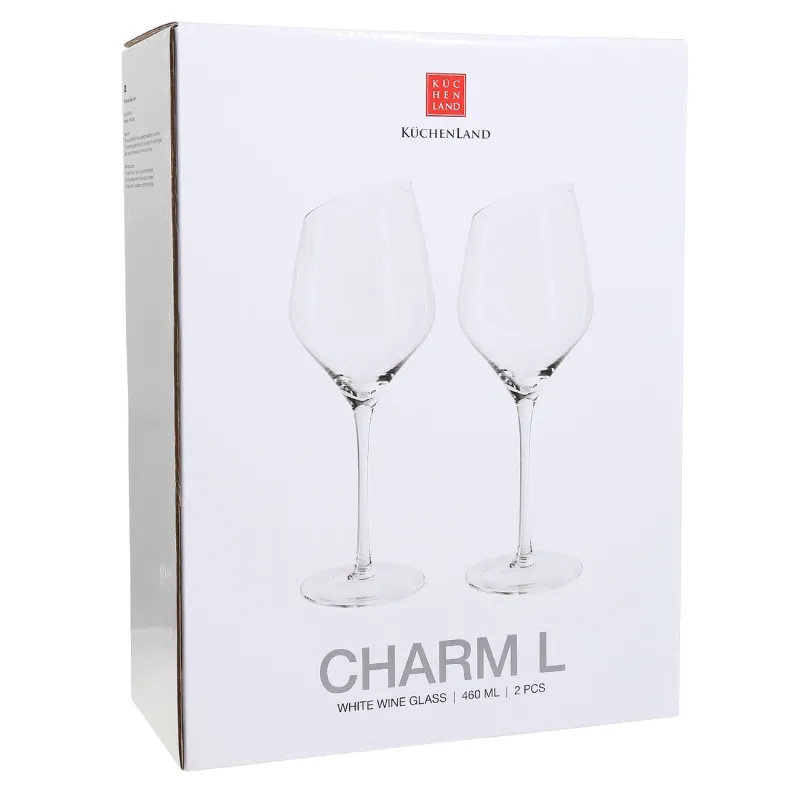Drinking glass, 460 ml, 2 pcs, glass, Charm L, image-1