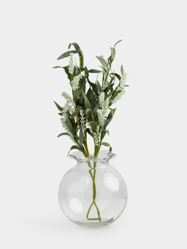 Flower vase, 24 cm, glass, Clear, image-3