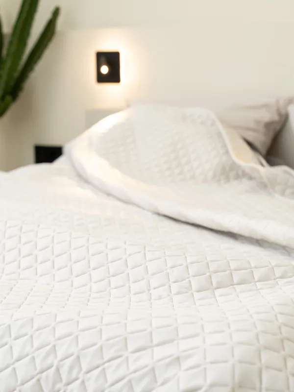 Bedspread, 220x240 cm, quilted, corduroy/microfiber, beige-gray, Stitch velvet, image-4