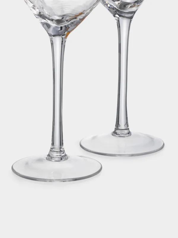 Martini glass, 150 ml, 2 pcs, glass, golden edging, Triangle Gold, image-4