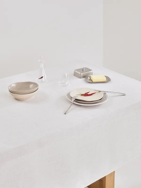 Tablecloth, 170x250 cm, polyester / linen, beige, Vintage, Melange outline, image-6