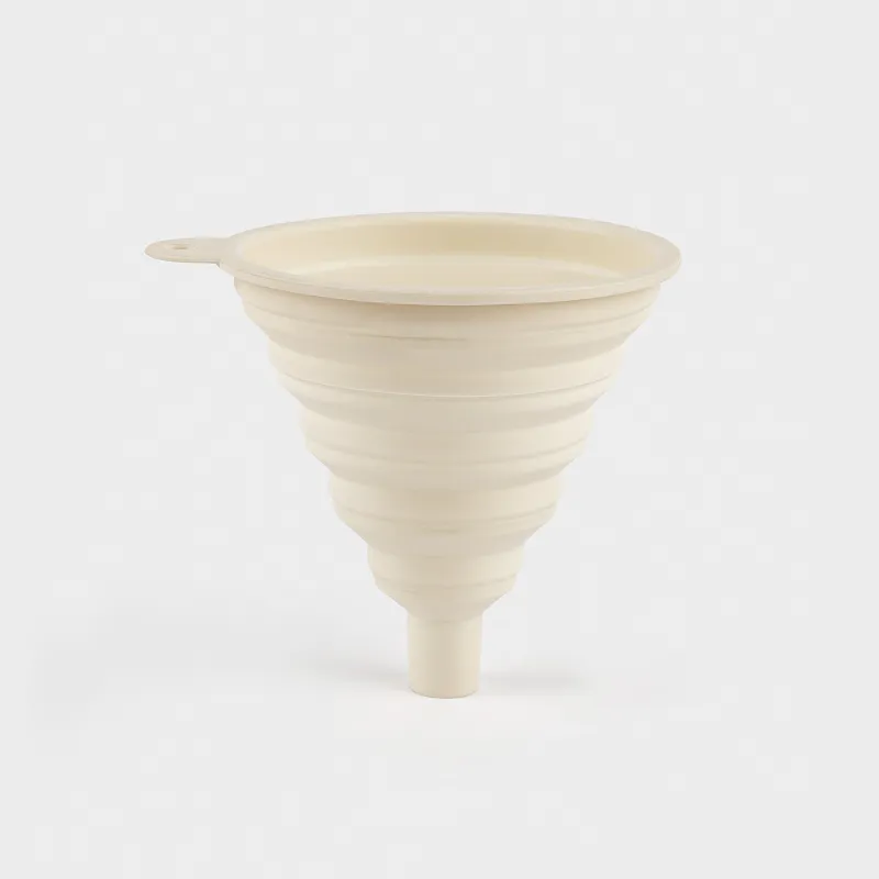 Funnel, 12x11 cm, folding, silicone, cream, Manny