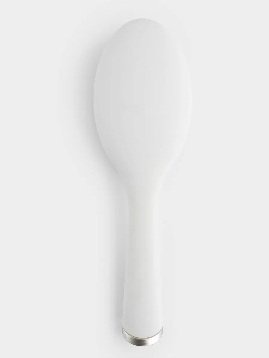 Hair massage comb, 23 cm, plastic, white, B&W, image-1