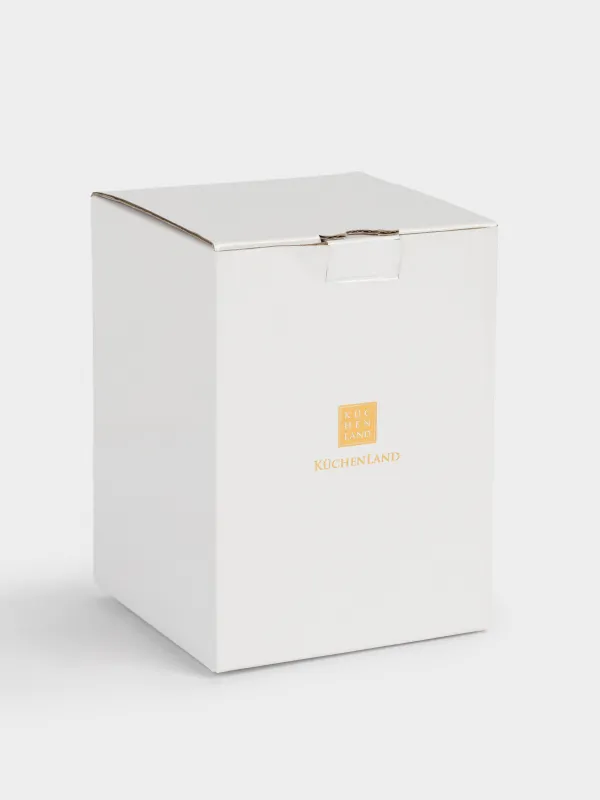 Mug, 600 ml, porcelain F, white, with golden edging, Horse, Horse, image-4