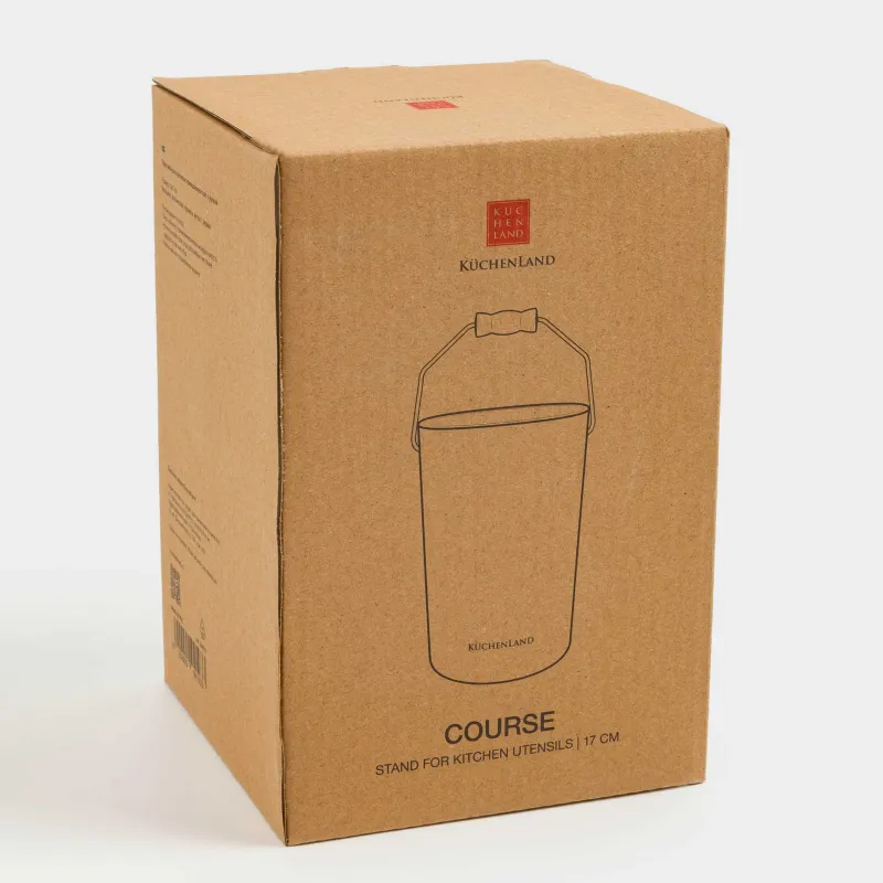 Kitchen accessories stand, 17 cm, with handle, ceramic / metal, milky, Course, image-6