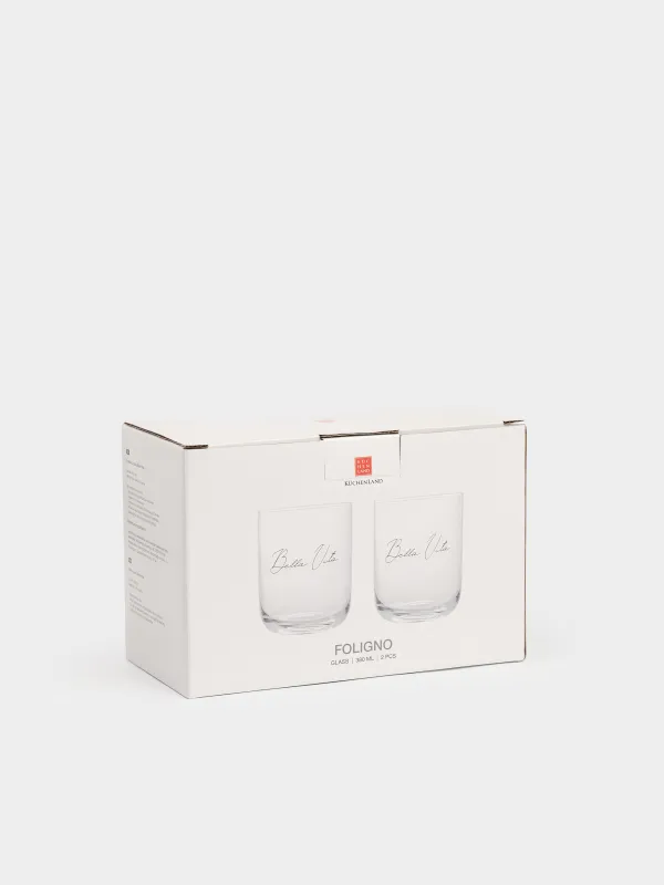 Glass, 10 cm, 380 ml, 2 pcs, crystal glass, Bella Vita, Foligno                  , image-3