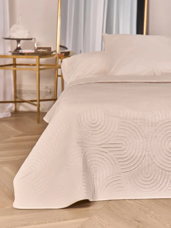 Bedspread, 220x240 cm, quilted, velvet/microfiber, sand, Arch, Arch, image-6