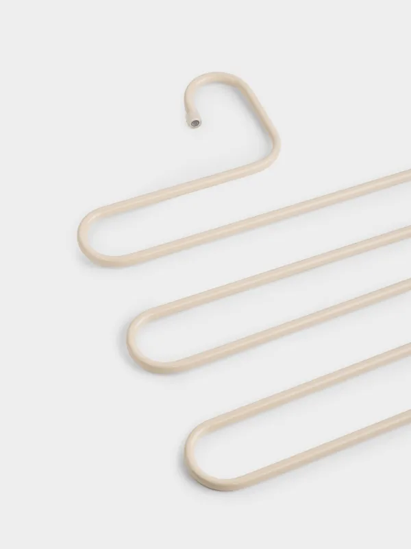 Hanger for trousers/skirts, 36 cm, 5 levels, metal coated, beige, Colorful house, image-1