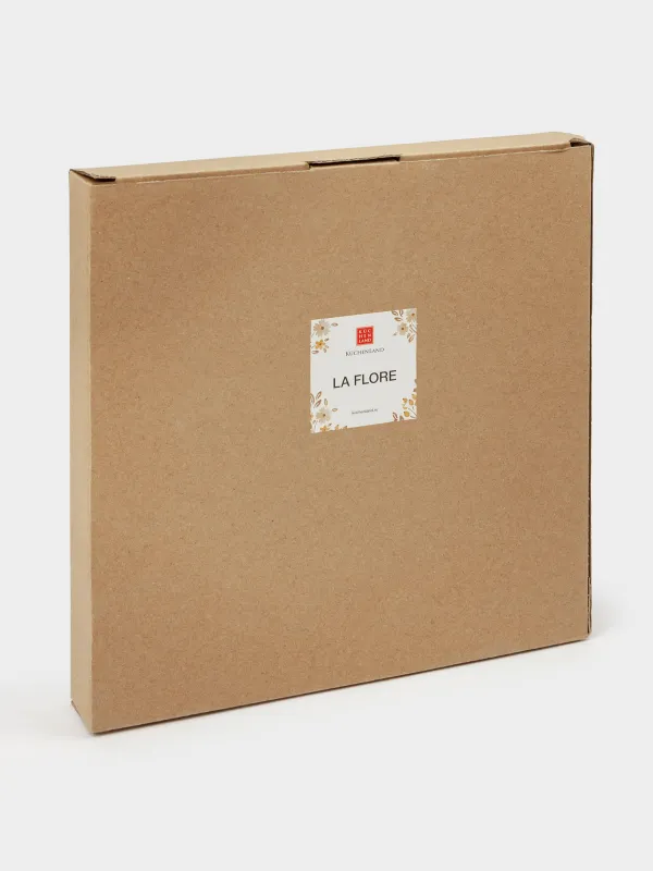 Dish, 23 cm, ceramic, milk, Vintage flowers, La flore, image-4