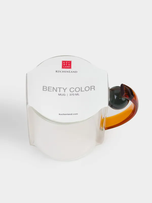 Mug, 380 ml, glass B, handle color, Ball, Benty-color, image-4