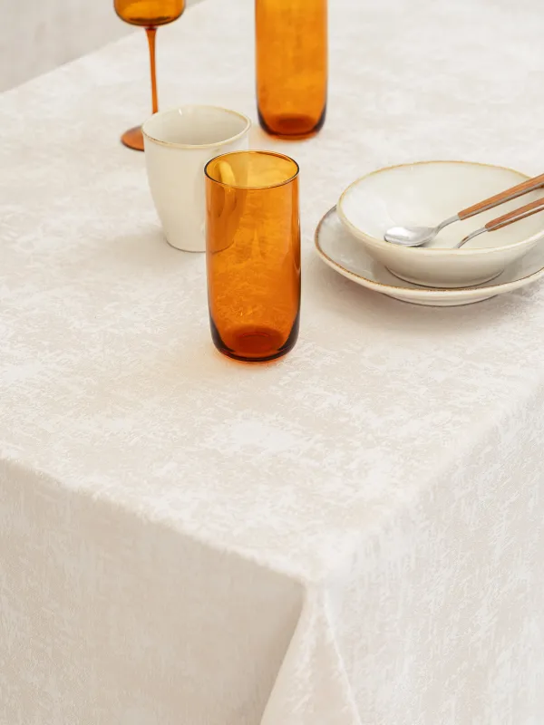 Tablecloth, 170x250 cm, polyester, beige, Jacquard, image-3