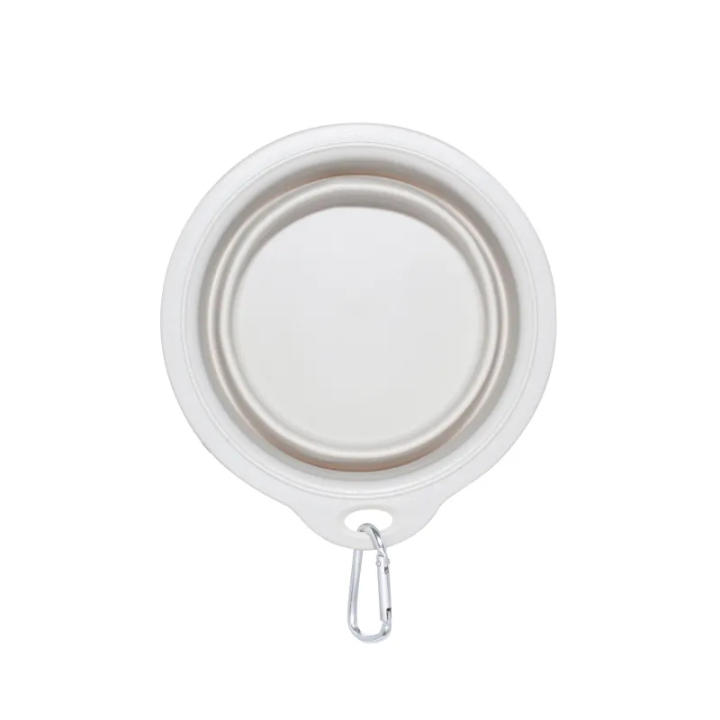 Pet bowl, 14x15 cm,420 ml, travel, folding, plastic / rubber, grey, Fast pet, image-2