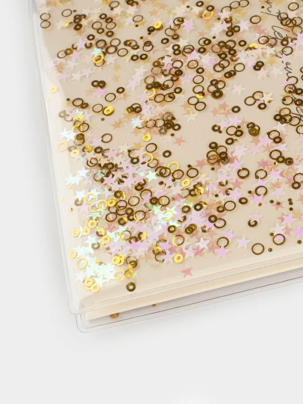 Notepad for notes, 15x20 cm, 80 l, with glitter, cardboard, Dreams, Stationery, image-3