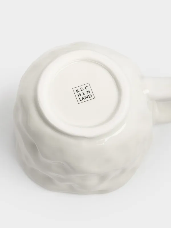 Mug, 500 ml, porcelain P, milky gold, Heart, Crumple amour, image-4