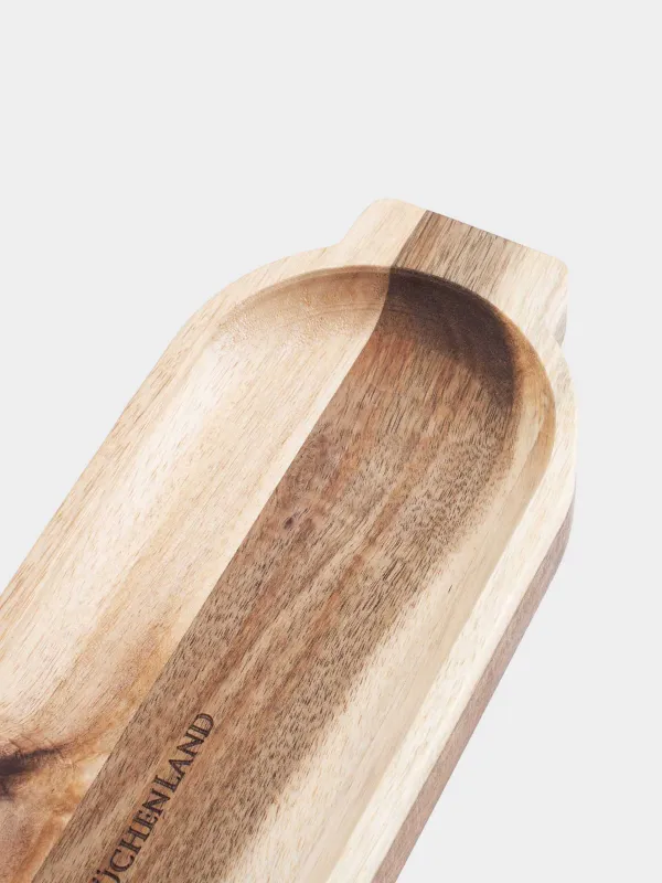 Serving dish, 35x11 cm, with handles, wood, Noble tree , image-4