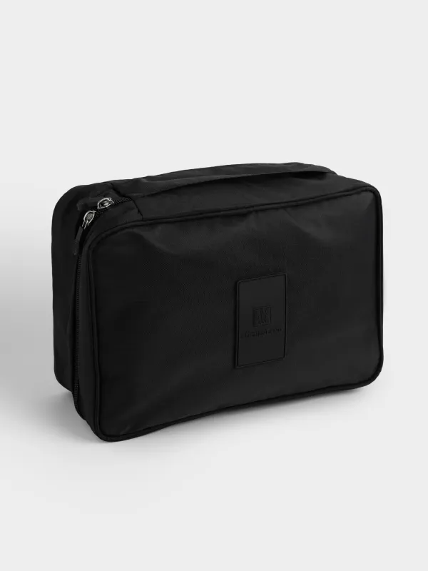 Travel cosmetic bag, 27x18 cm, polyester, black, Easy Travel, image-1