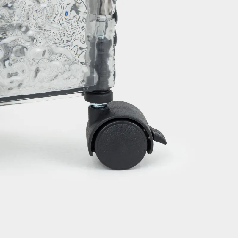 Bookcase, 3-tier, 40x22x63 cm, on wheels, with baskets, plastic, gray, Renaissance clear, image-6