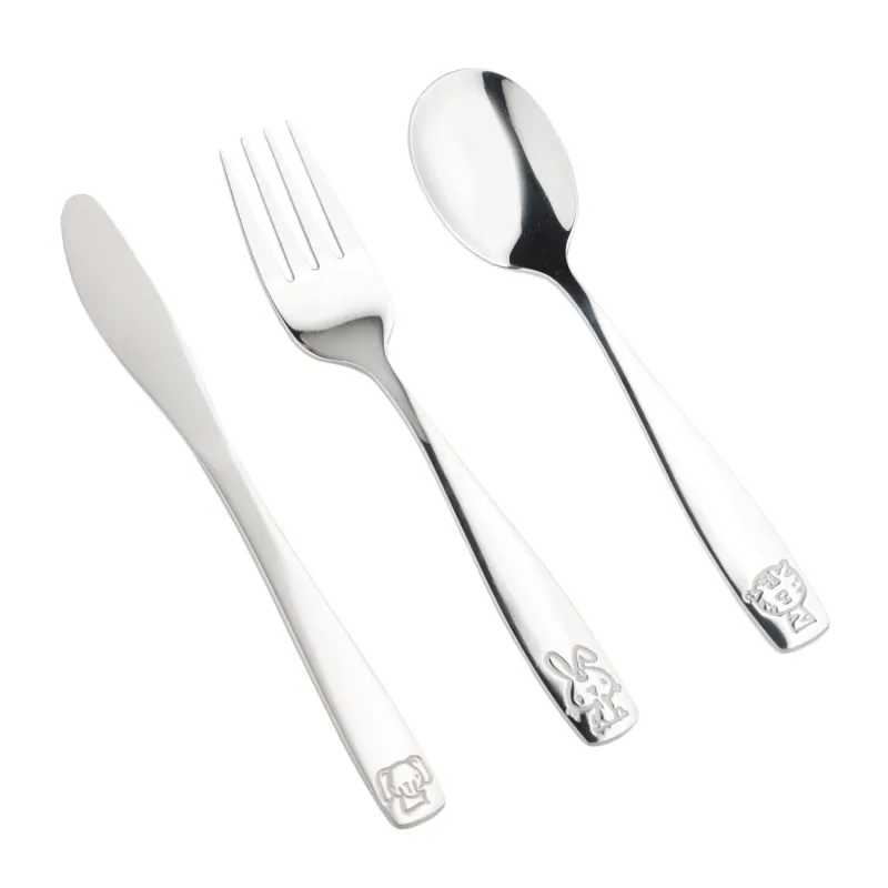 Cutlery, children's, 1 Persian, 3 pr, steel, Animal world, Zoo, image-0