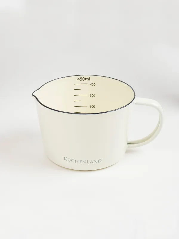 Measuring Mug, 500 ml, enameled metal, milk, Nostalgia, image-3