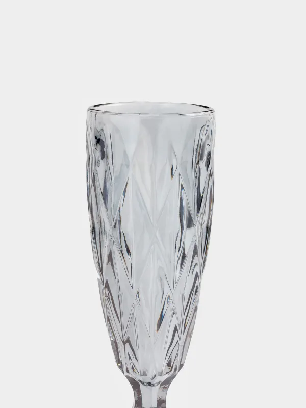 Drinking goblet glass, 170 ml, glass R, grey, Rhomb color, image-2